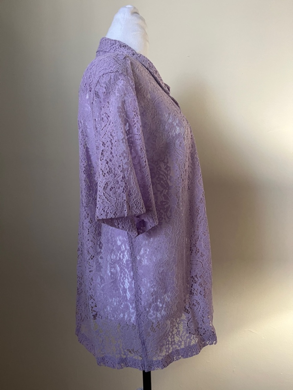 Golf Wang - Tyler the Creator Lavender Lace Short Sleeve Button-Up Top Men's M - Picture 4 of 6